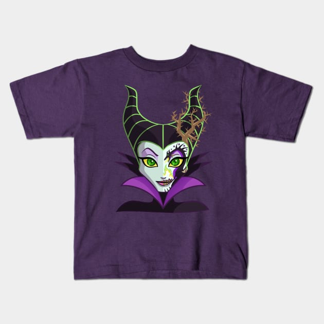 Sugar Skull Series: Dragon Queen Kids T-Shirt by Ellador